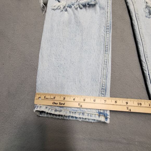 Abercrombie And Fitch Jeans Womens 8 Blue Dad Straight Leg Distressed Denim - Picture 6 of 11